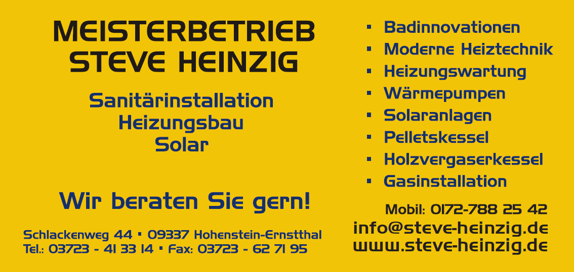 Logo Sanitärinstallation & Heizungsbau Steve Heinzig